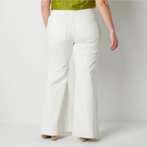 RYEGRASS White High-Waisted Semi-Flare Jeans Size Women's 22W NEW with Tag